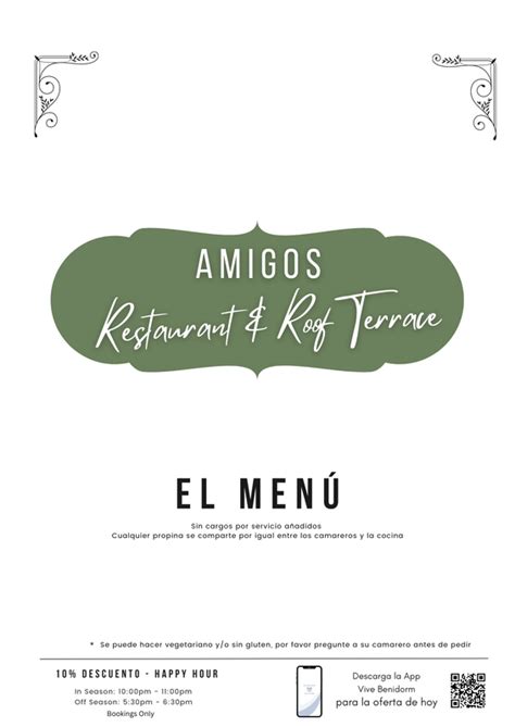 amigos benidorm|Menus, Wines & Cavas